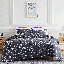 Ensemble de couette réversible Southshore Fine Linens Secret Meadow Blue, en microfibre doublement brossée ultra-douce, 2 pièces (1 couette et 1 taie d'oreiller standard), 1 place/1 place XL-1223689316-1223729605