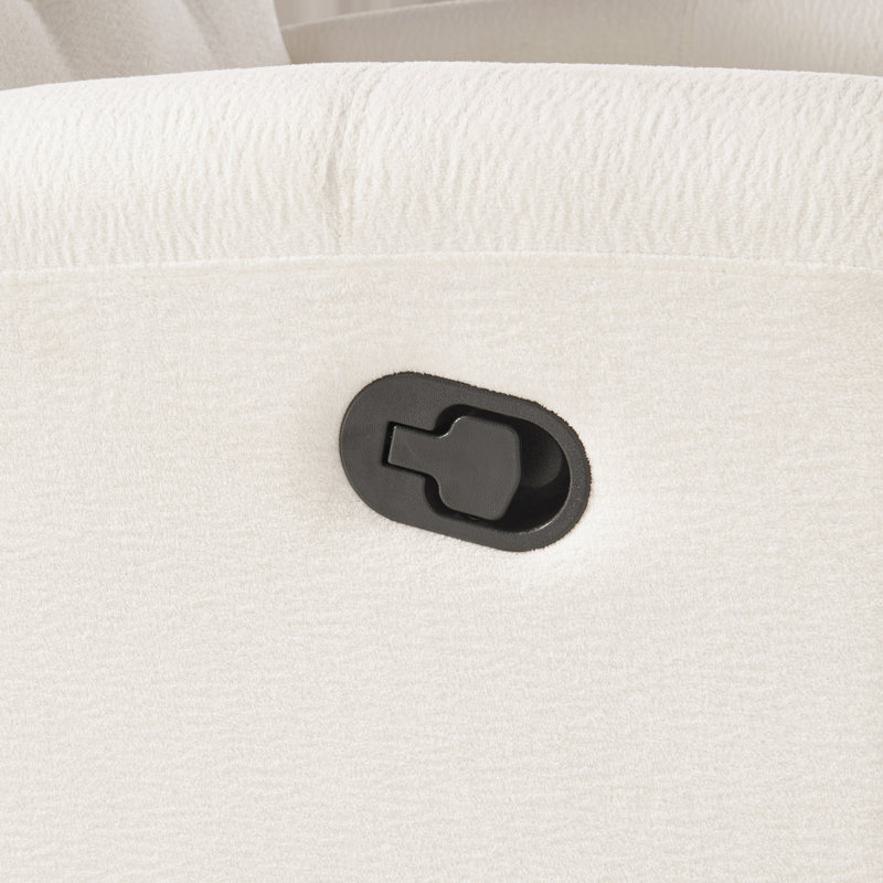 Fauteuil inclinable manuel oscillant en tissu 33,46 po Terry (ensemble de 2), Blanc