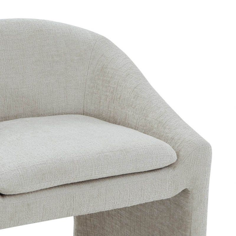 Kagan Chenille Counter Stool, Cream, Bar Stool (30.7" Seat Height)