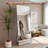  Full Length Mirror 56"x21" Black Rectangle Floor Mirror with Stand, Aluminum Alloy Frame Tempered Glass Full Body Mirror, Wall Mountable Standing for Bedroom Bathroom Living Room Entryway-847956095-847956081
