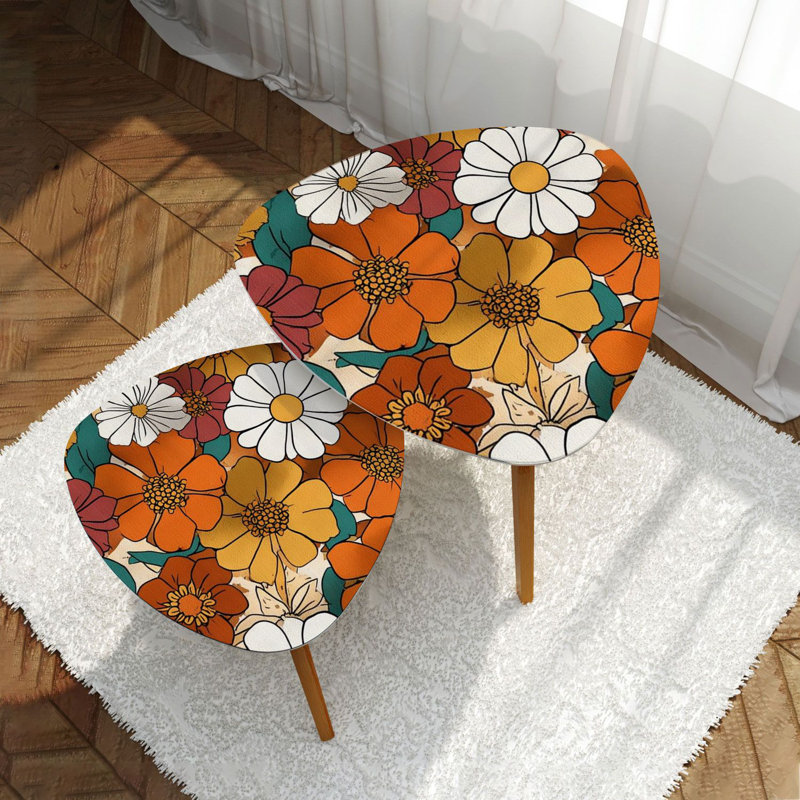 Ensemble de 2 tables basses gigognes Triangle
