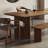 Brown Rectangular Solid Wood Dining Table-2119976078