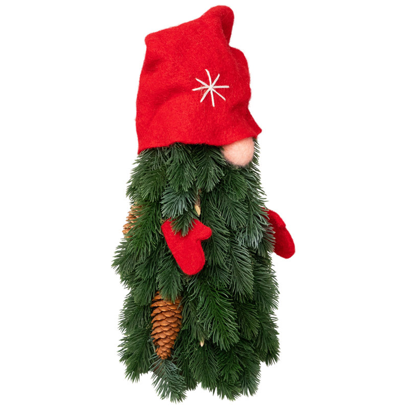 Décoration de Noël artificielle gnome givré - 14 po