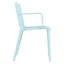 Holiday - Fauteuil empilable moderne en plastique 4 pièces pour une utilisation intérieure / extérieure - Dossier ergonomique à lattes, matériau PP toutes saisons, bleu ciel clair - patio, balcon, café-518754462