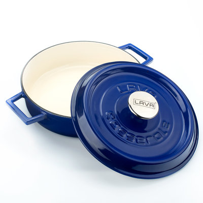 Braisière en fonte émaillée Lava 2,5 pintes Série Round Edition avec couvercle tendance