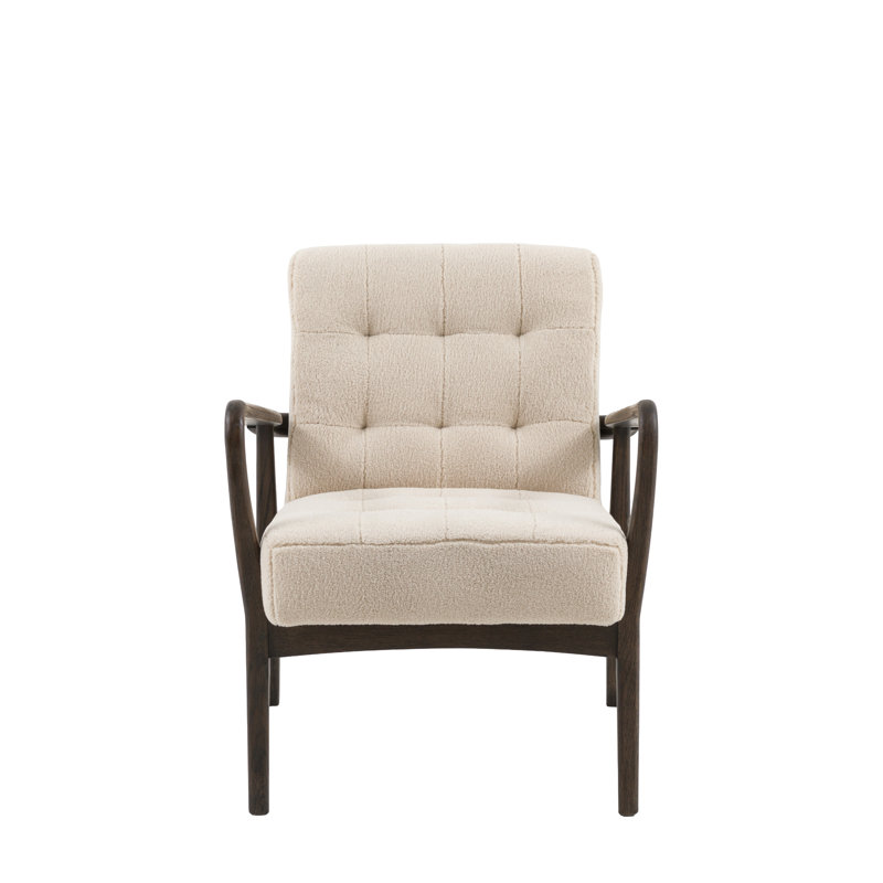 Upholstered Armchair, Cream
