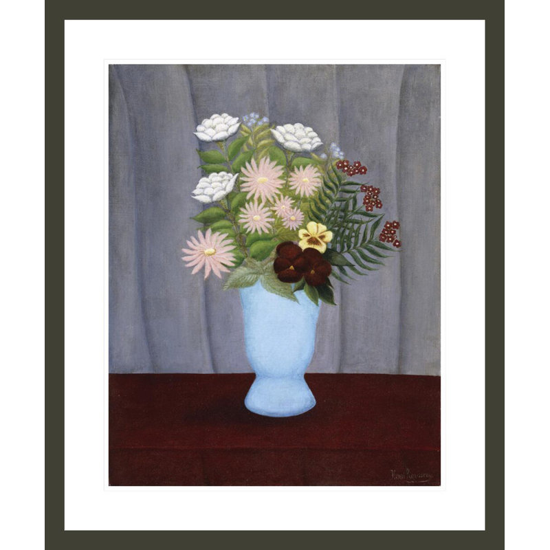 Garden Flowers by Henri Rousseau -Framed Giclee Print, 28.11" H x 23.5" W