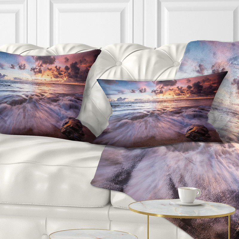 Coussin lombaire à photos de mer beach