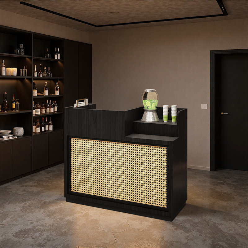 Small Vintage-Style Clardy – Compact Retro Design for Home Bars, Lounges, Pubs and Entertainment Spaces, Black