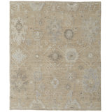 Grafton Hand Knotted Wool Floral Area Rug in Ivory/Tan