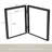 Hinged Floating Metal Frame with Real Glass-984702064-984702067