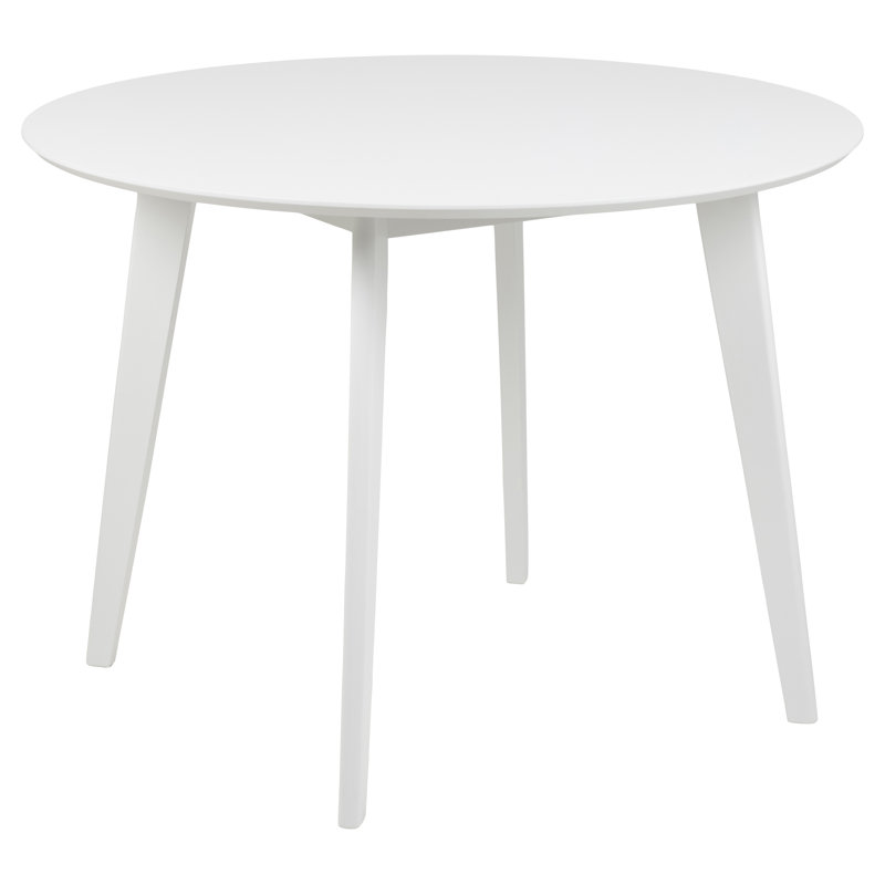 Celeste Round Solid Wood Base Dining Table, White