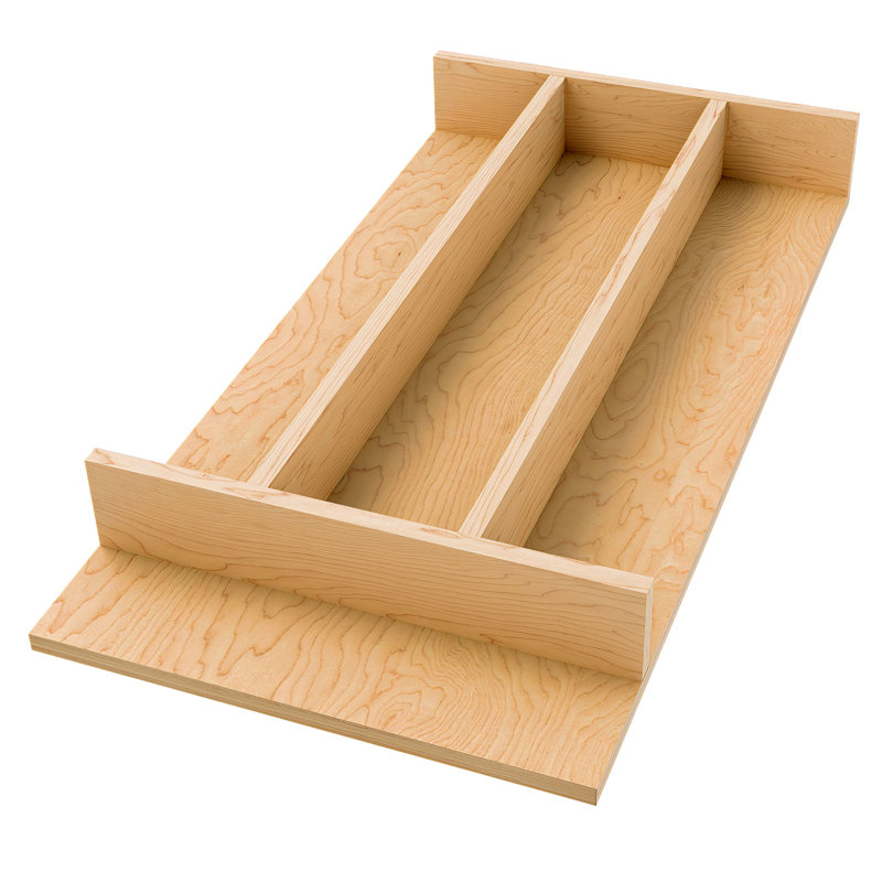 Rev-A-Shelf Natural Maple Right Size Utensil Drawer Insert, 2.36" H x 10.24" W x 19.49" D