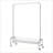 Heavy Duty Garment Rack with Spacious Basket and Rolling Wheels for Easy Mobility and Storage