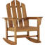 Chaise berçante en bois massif Agassiz