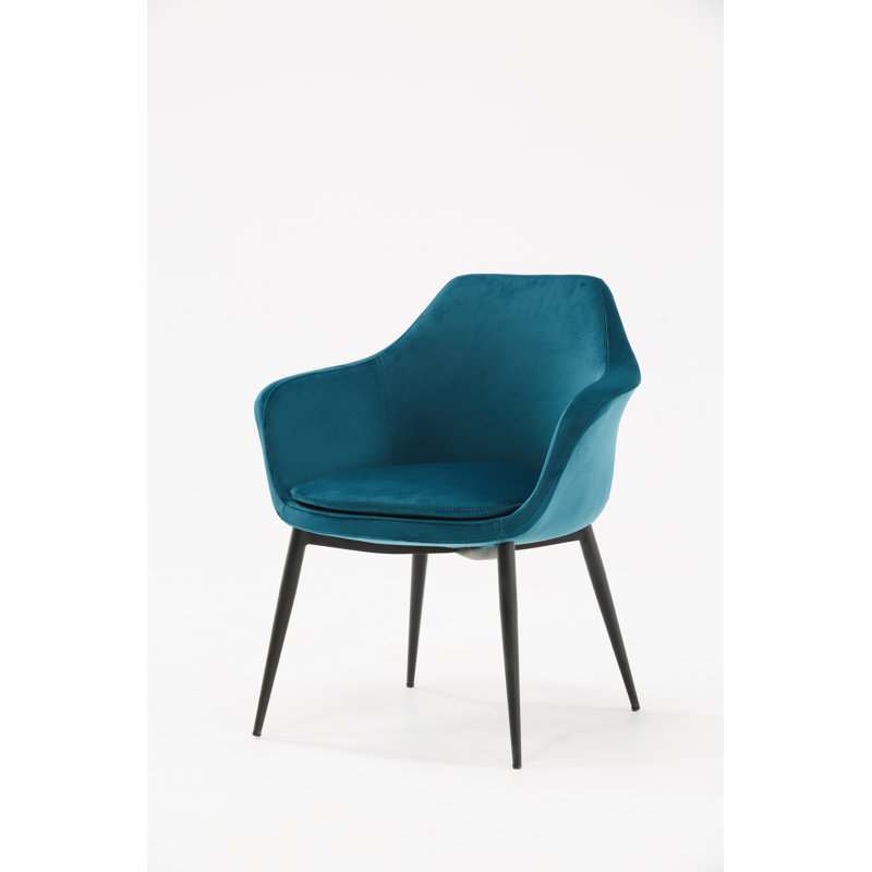 Chaise en velours Kearny, Bleu sarcelle