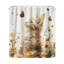 Rideau de douche en polyester imprimé animal avec 12 crochets en plastique 72 * 72 pouces