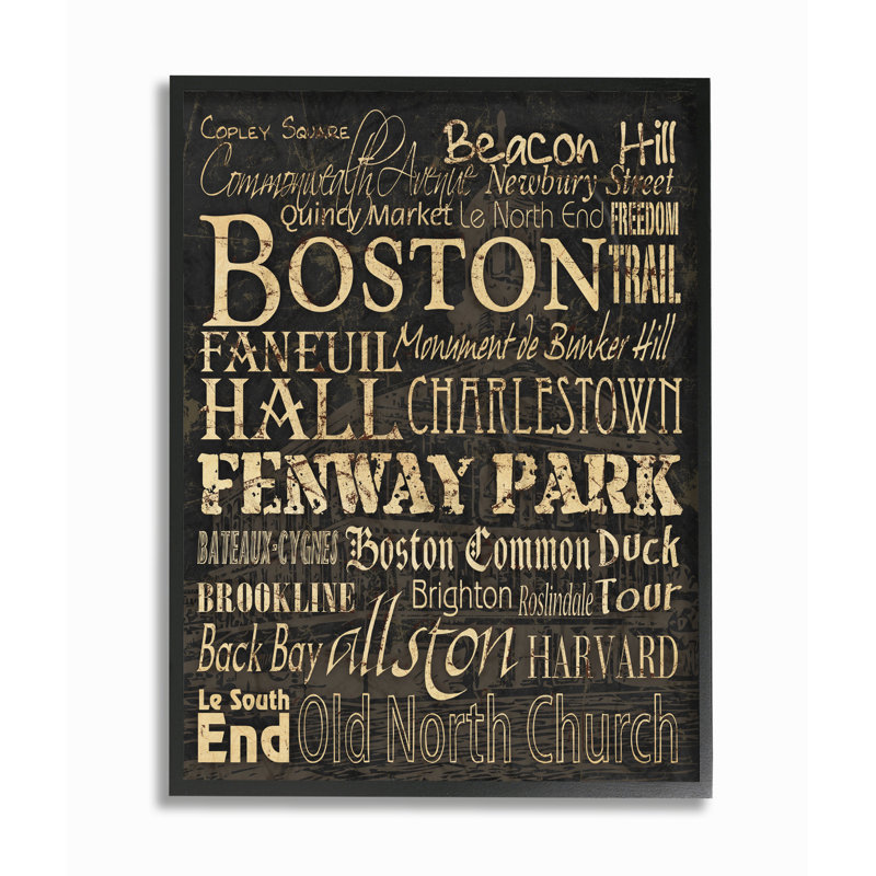 «Ehme Boston», reproduction d'art encadrée, H 14 po x l 11 po x P 0,5 po, Giclée encadrée noir minuit