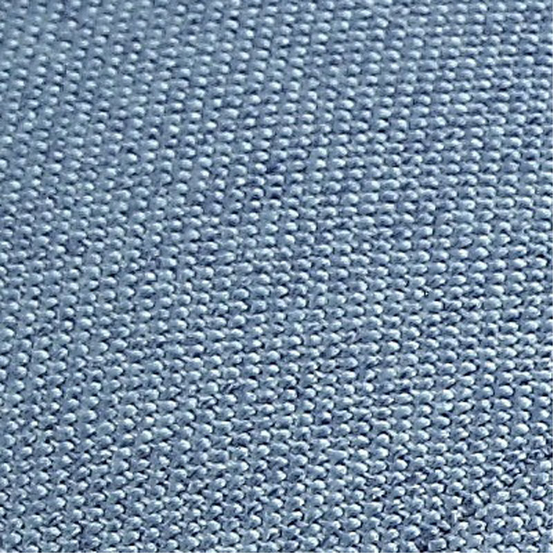 Banc en tissu et finition chêne Charla, Bleu clair
