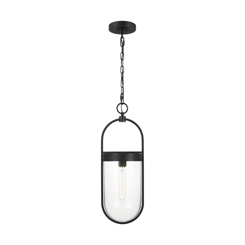 Luminaire suspendu géométrique à 1 lumière Roselyn, H 22,75 po x l 7,5 po x P 8 po, Fer vieilli
