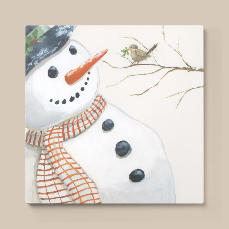 Conversation d'hiver par Nan - Graphisme sur toile, 36 po x 36 po, Toile tendue, Ne s’applique pas