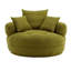 Fauteuil-lit Fluffy en chenille simple, canapé-lit pour salle de projection et chambre à coucher, olive, sans assemblage, housse, éponge à haute résilience, conception peu encombrante, salon moderne avec 3 coussins assortis,-121365710