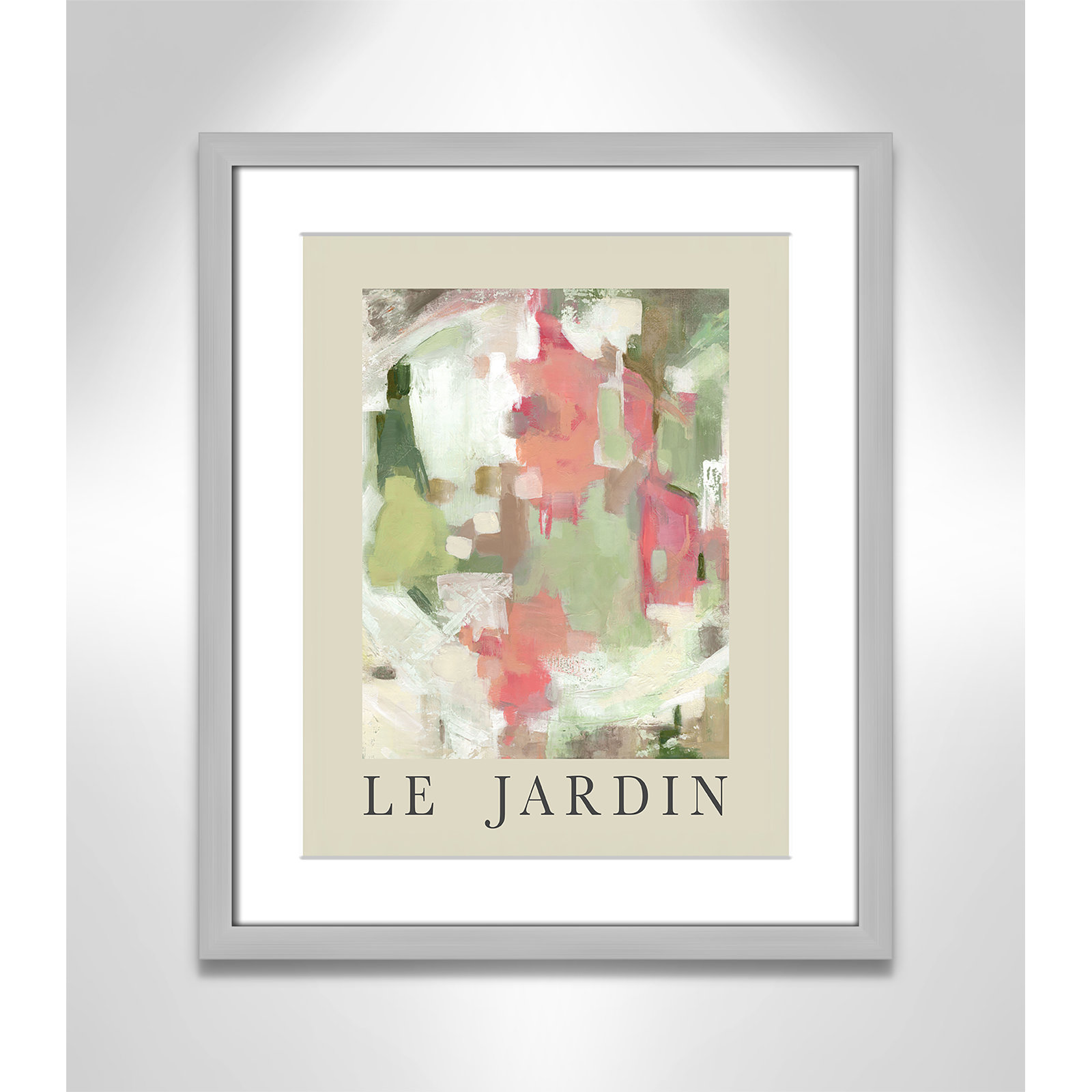 Riya "Le Jardin" Print by Carol Robinson, Silver Single Picture Frame, Yes, 19" H x 16" W x 1.25" D