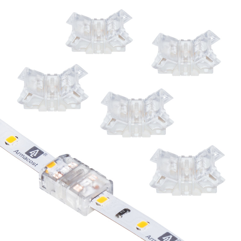 Connecteurs de ruban lumineux à bande 2 broches WireGrip, paquet de 6