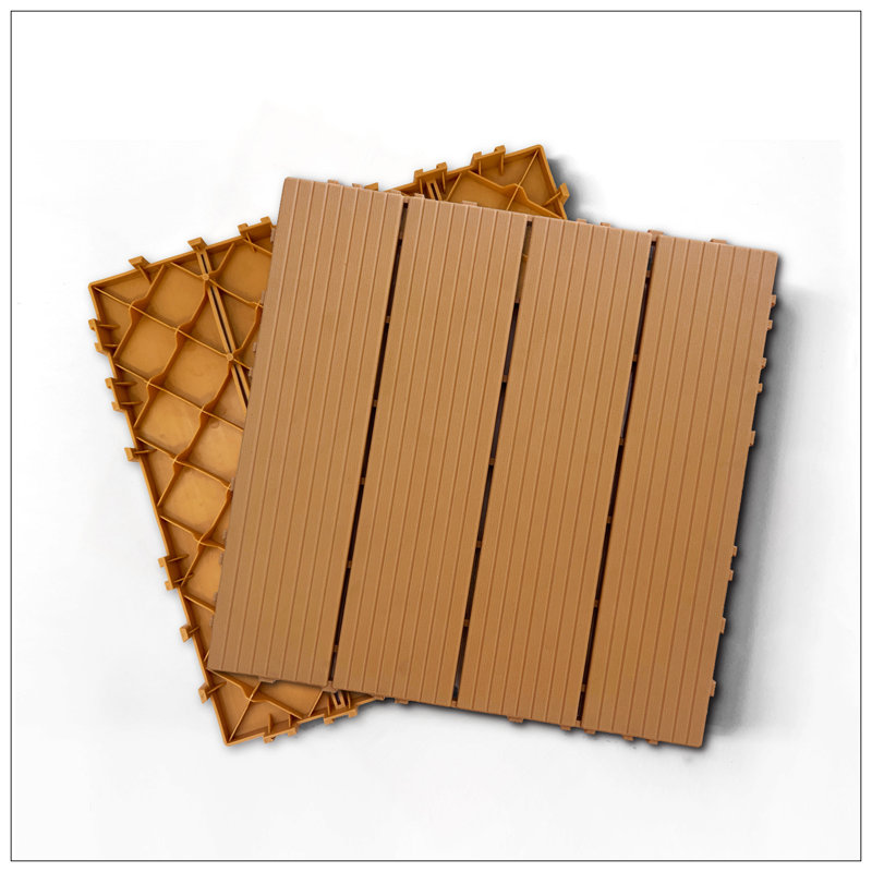 Ensemble de 35 tuiles de terrasse en plastique composite, résistantes aux intempéries, faciles à installer, idéales pour les espaces intérieurs et extérieurs, 12 x 12 /