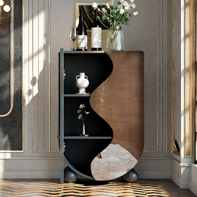 Armoire multifonctionnelle de style français, Noir