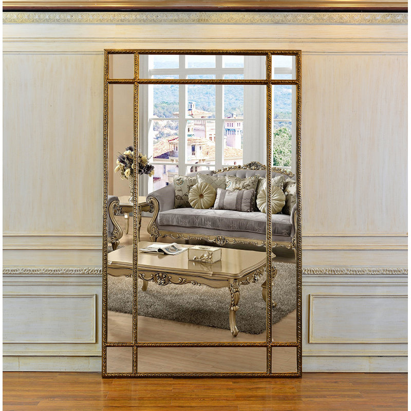 Miroir haut encadré 90 "Infinity, Doré