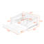 Upholstered Daybed with Twin size Trundle and LED-337053566-337053564