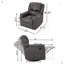 Fauteuil inclinable et pivotant avec fauteuil pivotant de style moderne
