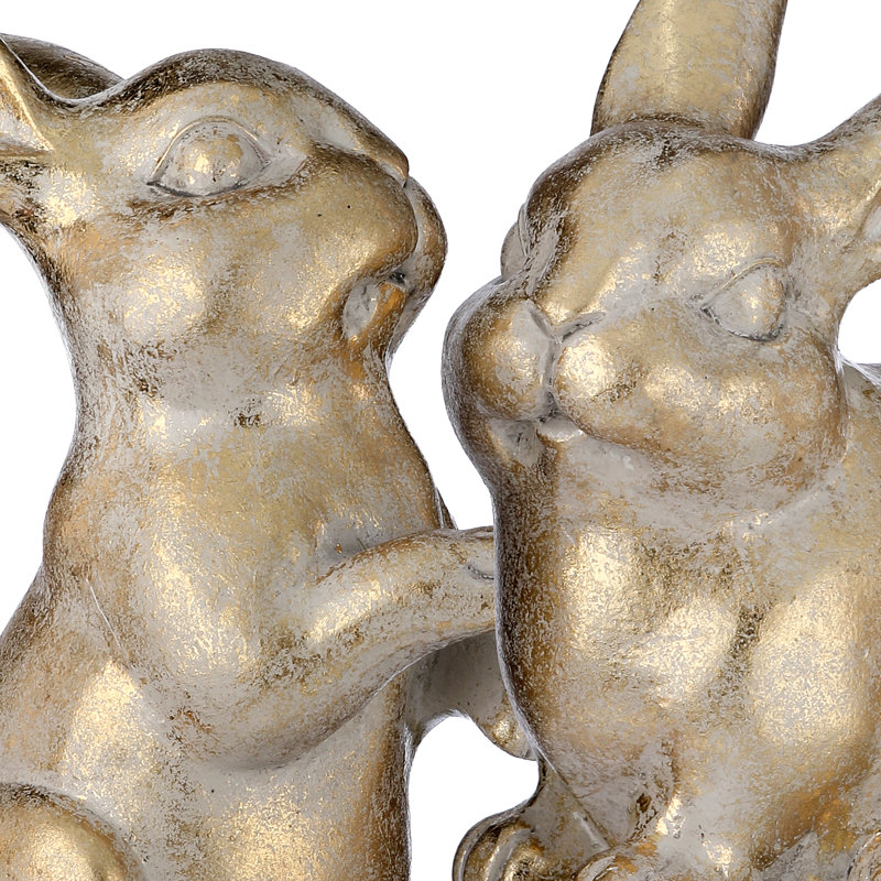 Lapin doré en résine 4-4,5 po