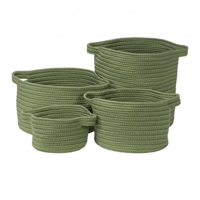 Ensemble de 4 paniers de rangement Vintage, Vert