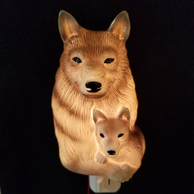 Jordany Wolf and Cub Night Light