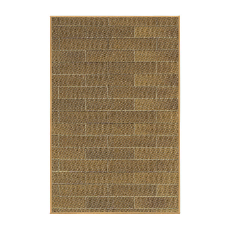 Tapis brun à motif géométrique Schaible, Rectangle 2 pi x 3 pi