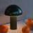 Celia 10" Mushroom Portable LED Olive Green Table Lamp, 3-Way Dimming and Rechargeable-1599674331