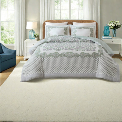 Ensemble de literie vert, ensemble de couette en polyester pour la maison