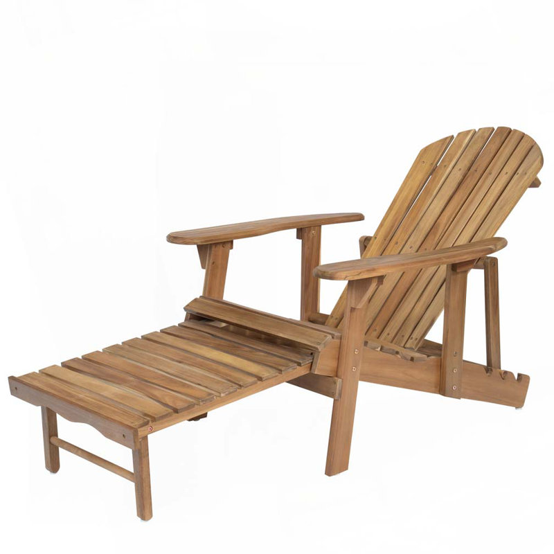 Chaise Adirondack d'extérieur en bois, Naturel