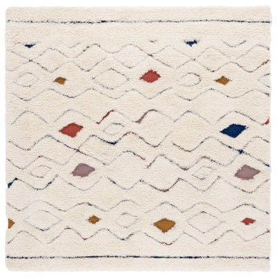 Tapis de style sud-ouest en laine et en coton touffeté à la main Doneshia