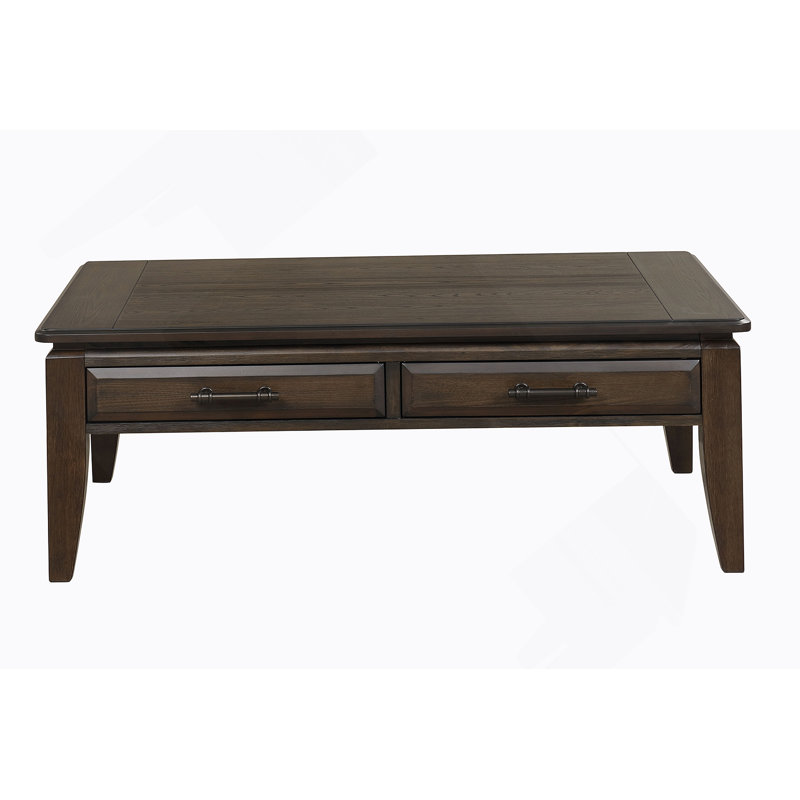 Table basse en acajou avec rangement