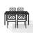 Dayanira 4 - Person Patio Dining Set with Rectangular Table , Cushions Included