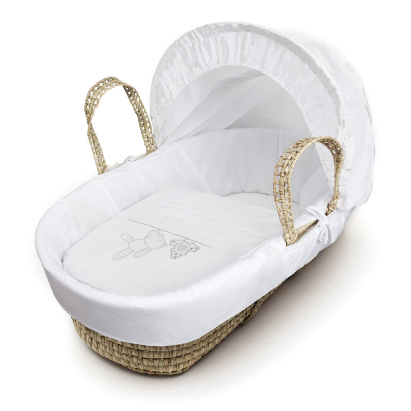 Moses Basket With Stand with Bedding with Mattress