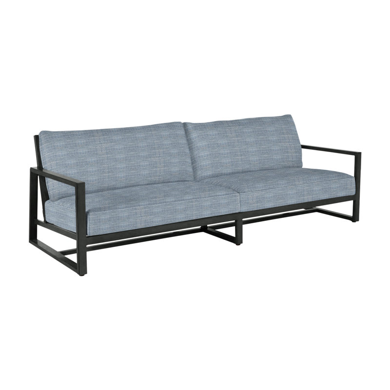 Avondale Aluminum Sofa - Slate Gray, Slate Gray, No Welt, Rollo Chambray