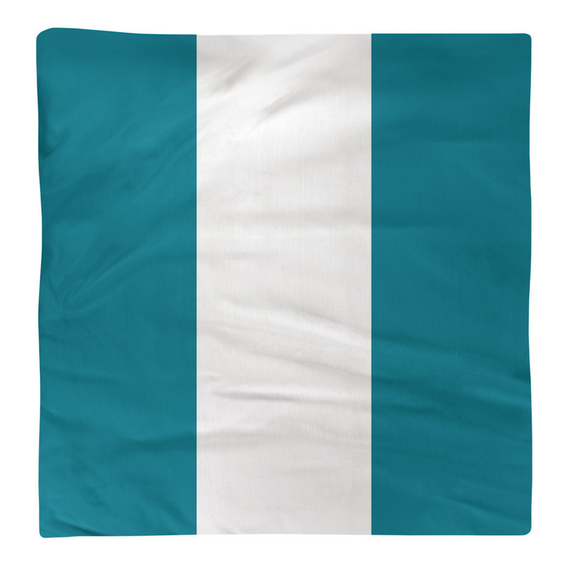 Charlotte Striped Square Napkin, Teal/White/Teal, 10" W x 10" L, Polyester