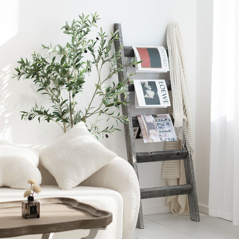 Échelle de couverture en bois 57 po, Gris
