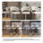 Ginko Modern Adjustable Bar Stools, Swivel Counter Stools with Upholstered Seat, Backrest, Footrest and Metal Frame for Kitchen and Home Bar （Set of 4）-630806675