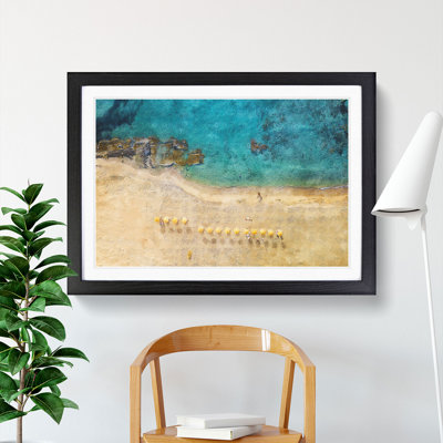 Birds Eye View of a Beach in Crete - Picture Frame Painting on MDF