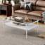 Table basse en verre durable - Design moderne, pieds de support en métal et panneau inférieur en MDF de haute qualité-287248529